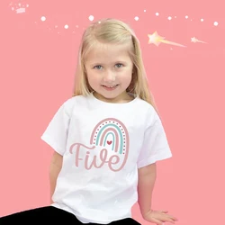 Camiseta arcoíris para niña – Ideal para su cumpleaños