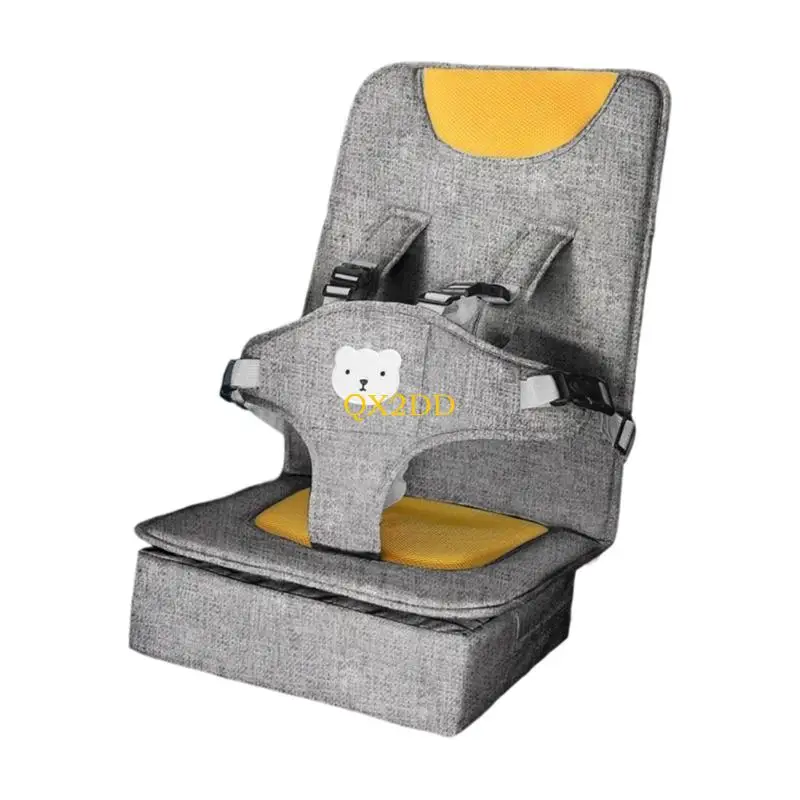 QX2D Asiento portátil infantil con funda de lino lavable a máquina - imagen 3