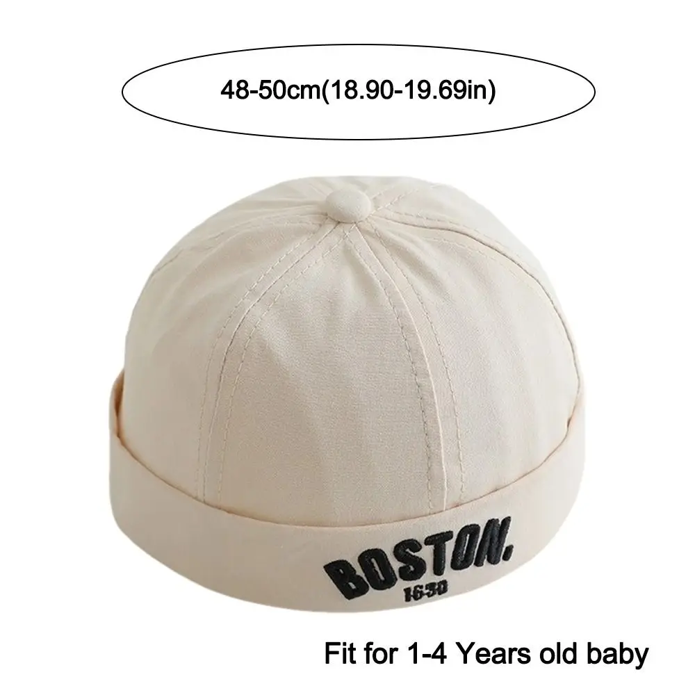 Gorra cubeta de algodón transpirable sin visera con letras bordadas - imagen 3