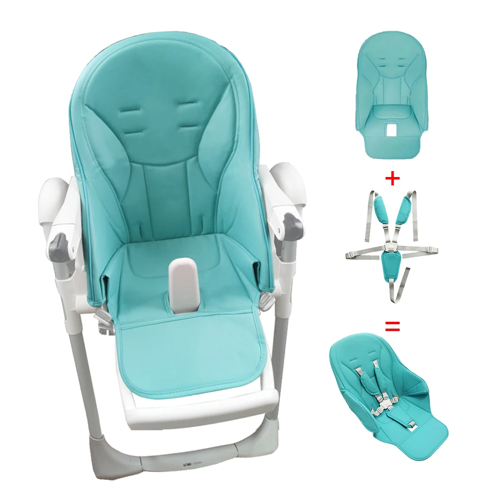 Cojín de cuero PU con arnés para silla de bebé