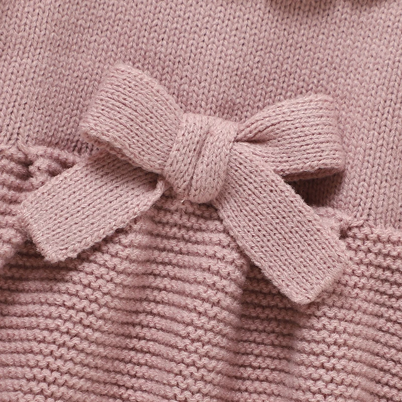 Vestido A rosa cuello tortuga manga larga plisada para niña - imagen 5