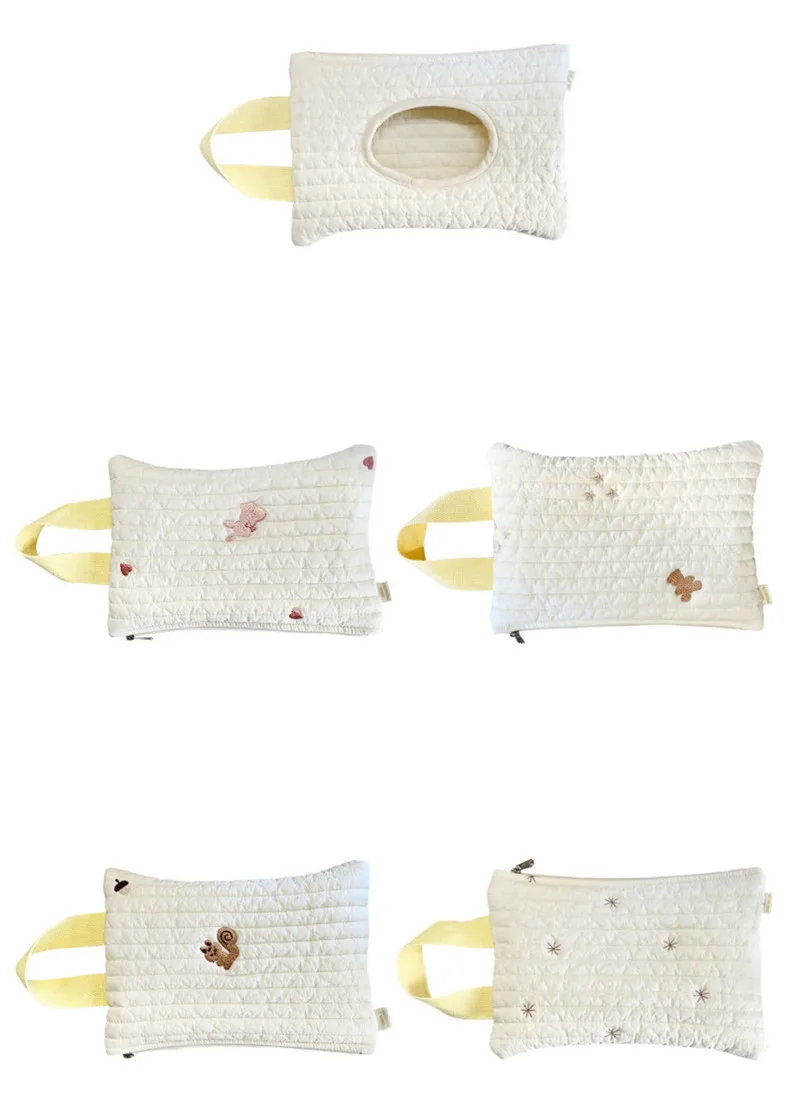 Bolsa colgante con soporte de pañuelos para cochecito