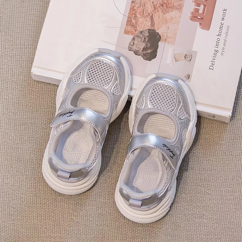 Sandalias de niñas malla deportiva transpirable antideslizantes - imagen 3