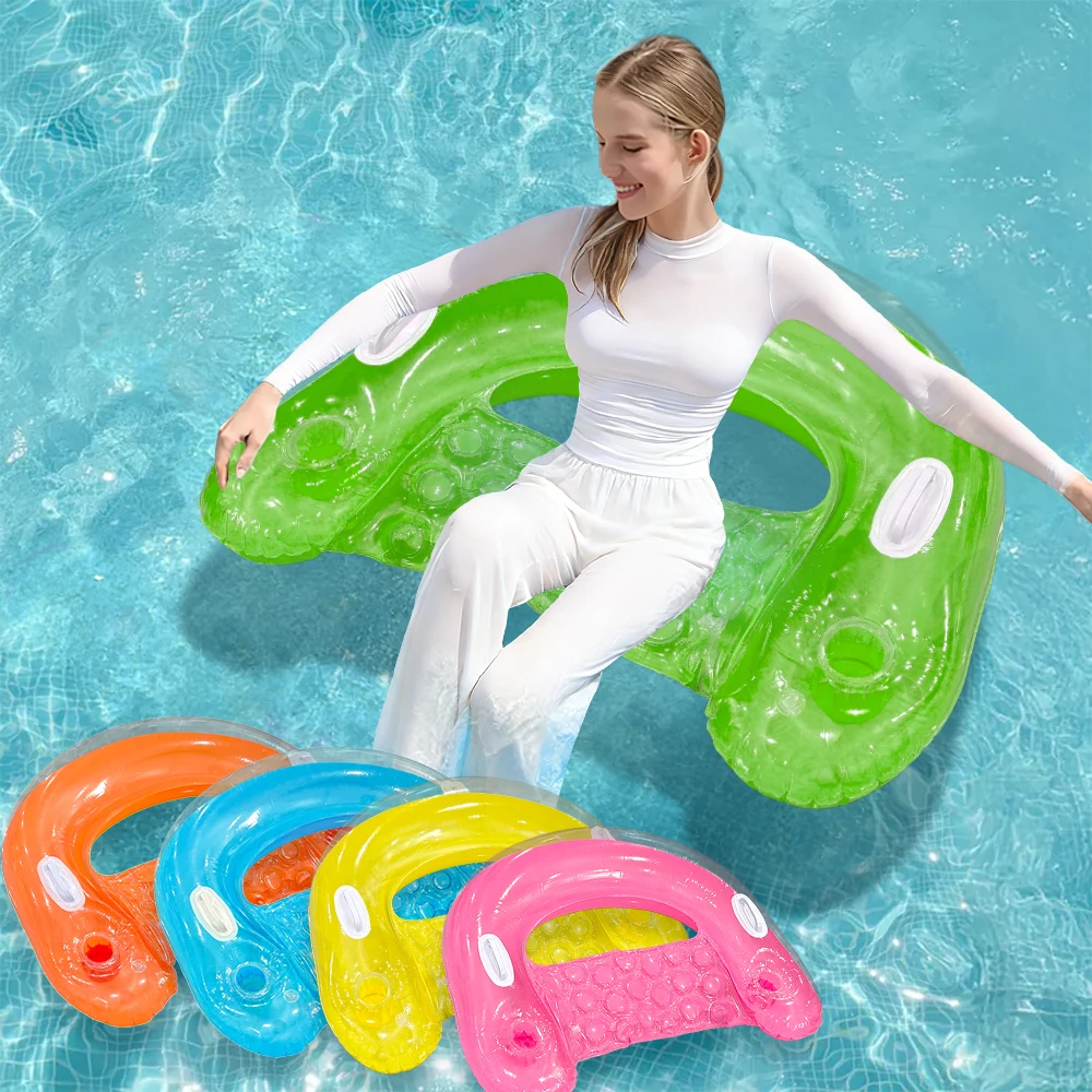 Silla flotante para piscina y playa con asiento inflable fiestas - imagen 2