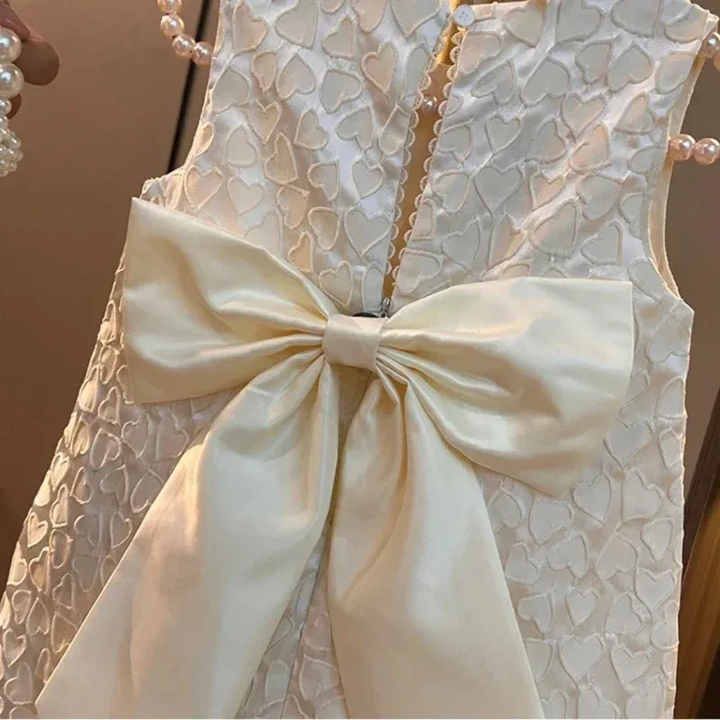 Vestido tweed clásico de niña – princesa vintage - imagen 5