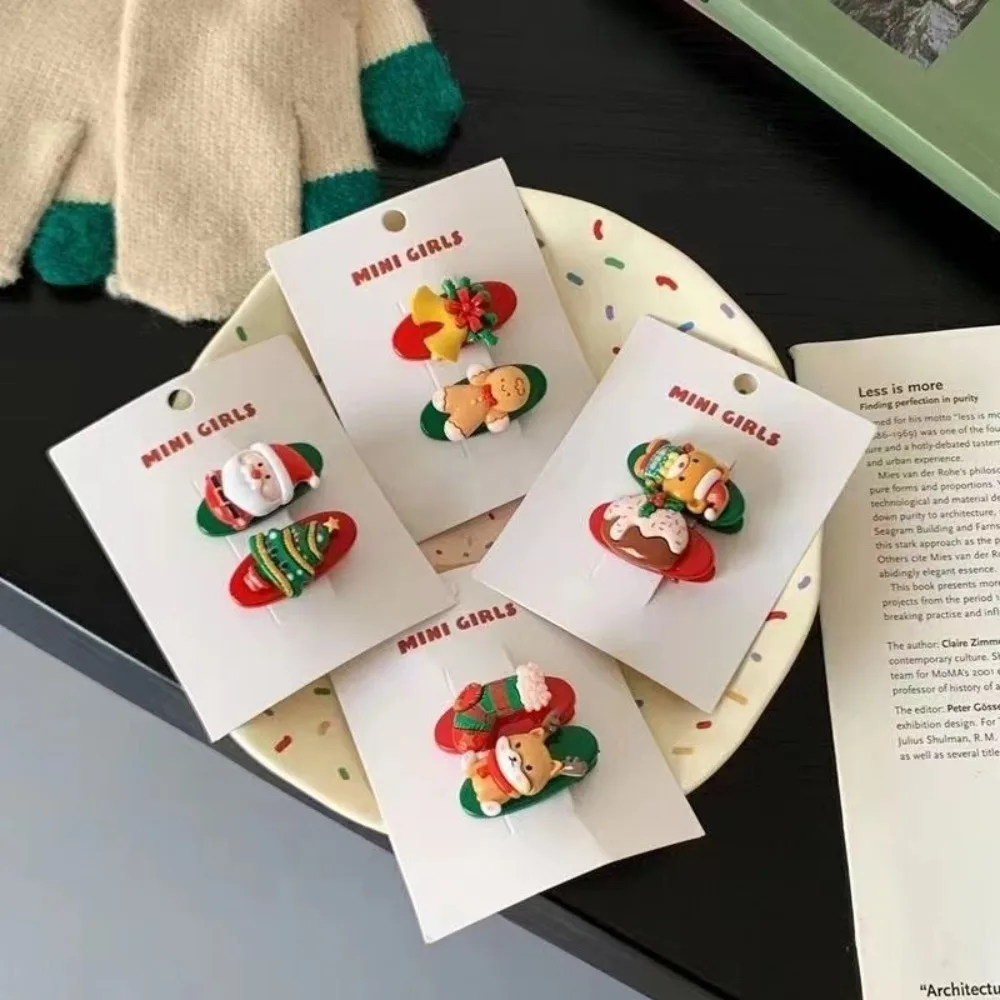 Horquillas infantiles de Navidad para niña – accesorio cabello lateral
