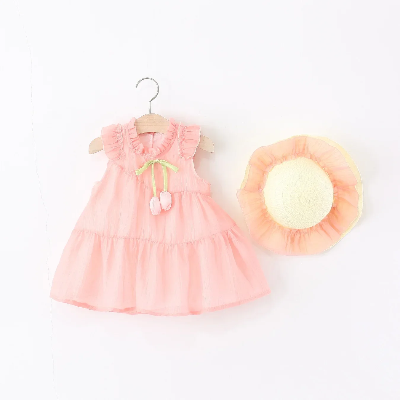 Vestido de verano niña de algodón sin mangas estampado floral - imagen 2