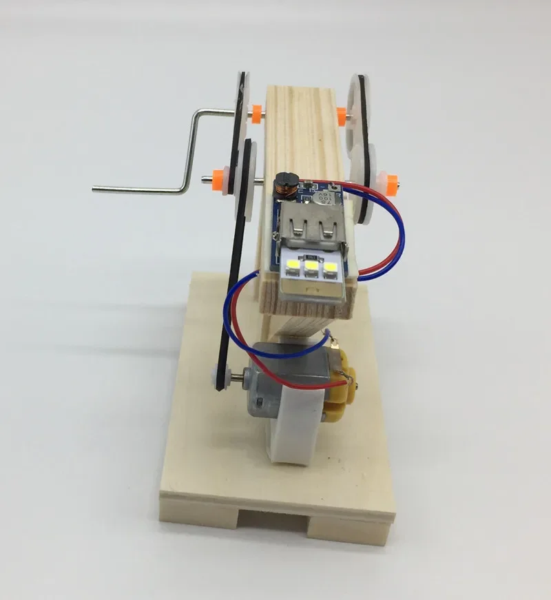 Dínamo manual de madera para montar: juguete educativo - imagen 4