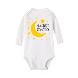 Mameluco bebé de algodón con estrellas y luna – Body suave