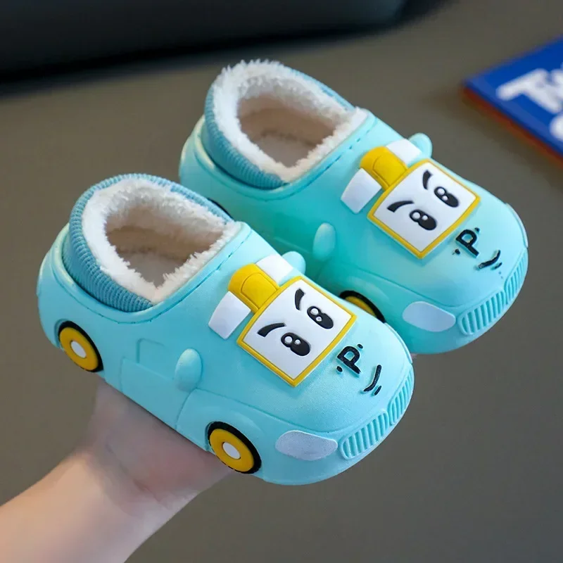Zapatillas de casa infantiles de felpa con dibujos para invierno - imagen 2