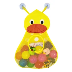 Bolsa de red para juguetes de baño con ventosas – Pato y rana incluidos