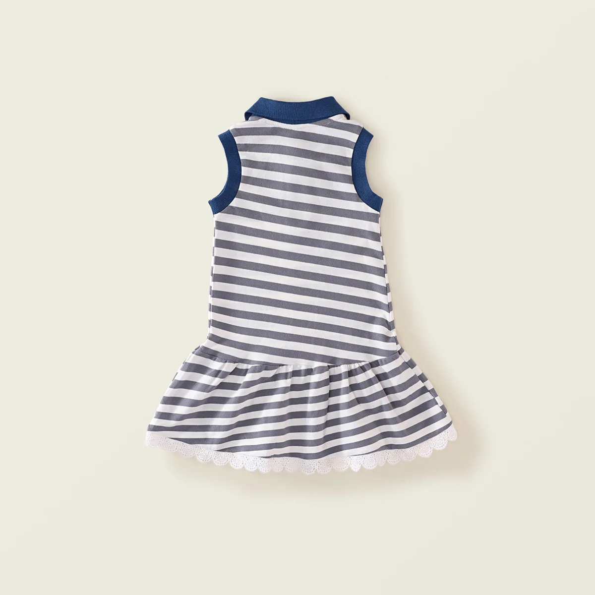 Vestido algodón rayas sin mangas niña