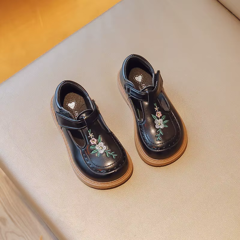Zapatos escolares bordados para niñas - suela antideslizante - imagen 5
