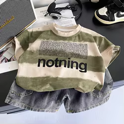 Conjunto de verano para bebés: camiseta y pantalón corto a rayas