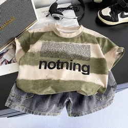 Conjunto de verano para bebés: camiseta y pantalón corto a rayas
