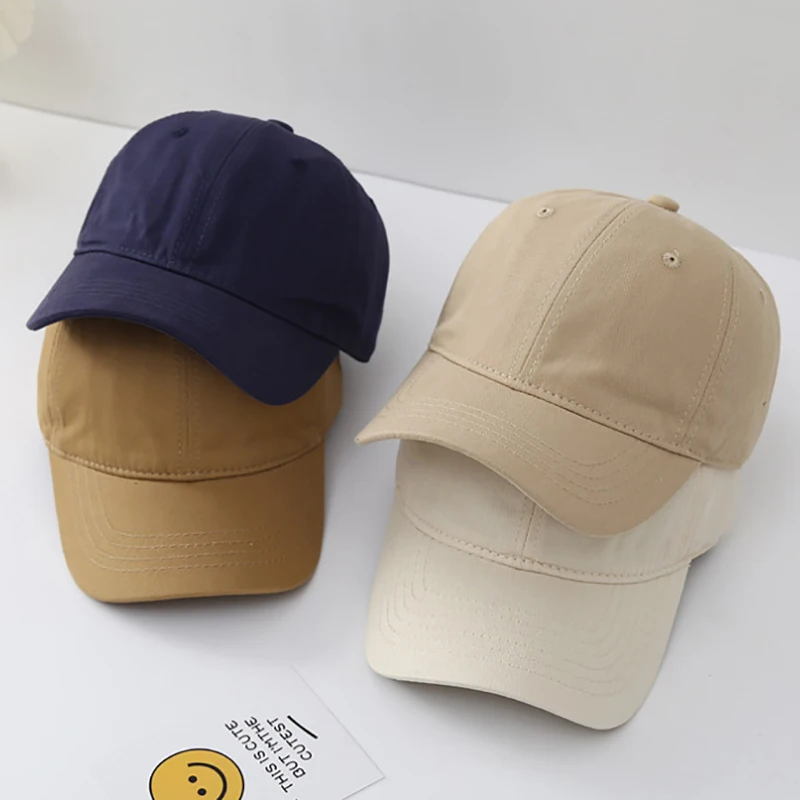 Gorra béisbol Snapback algodón liso para niños y niñas – Unisex - imagen 4