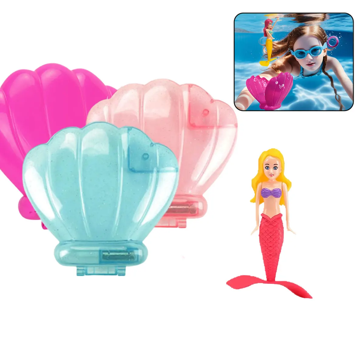 Flotador sirena para niños – Juguete de piscina y baño verano