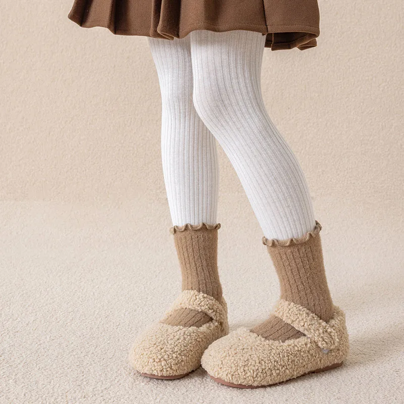 Calcetines térmicos de invierno hasta la rodilla para niños