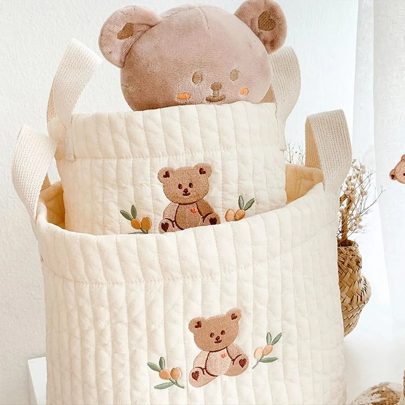 Bolsa de pañales con bordado de oso – Cómoda y estilosa - imagen 5
