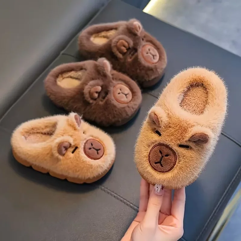 Capibara Zapatillas infantiles sin cordones cálidas para niños y niñas - imagen 5