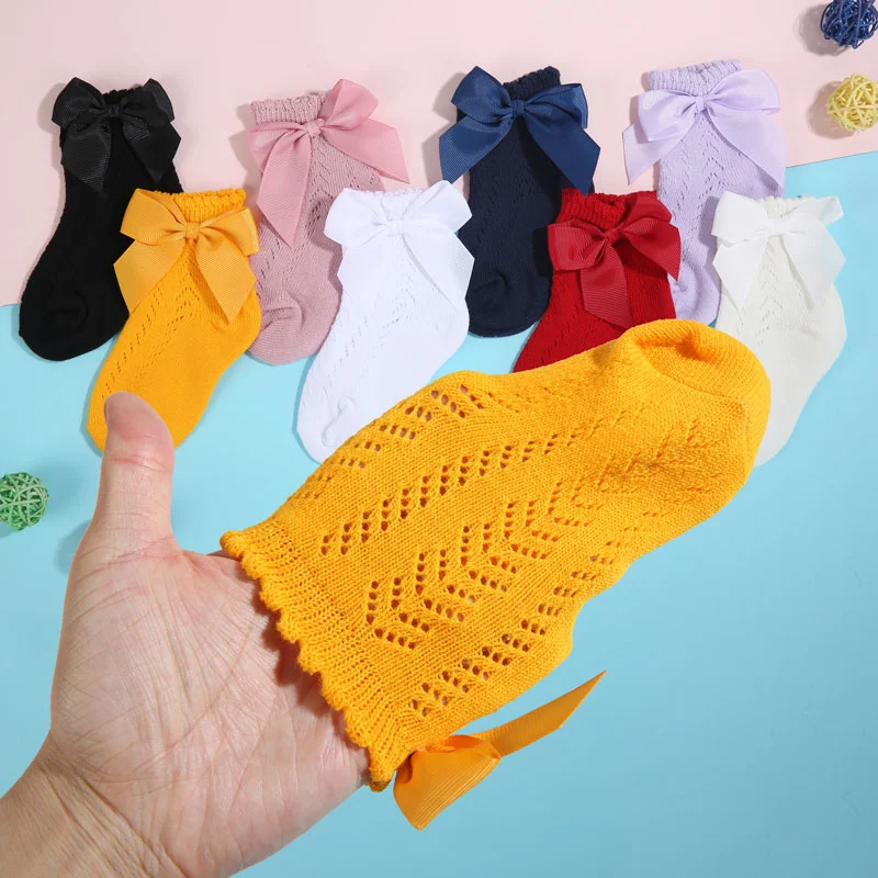 Lawadka calcetines de malla de verano para recién nacidas con lazo - imagen 4