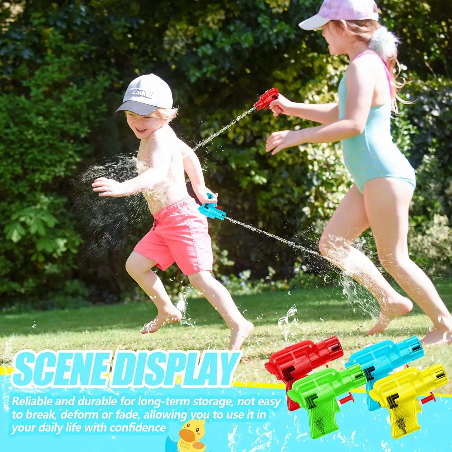 Pistola de agua pequeña para niños y niñas – Colores divertidos