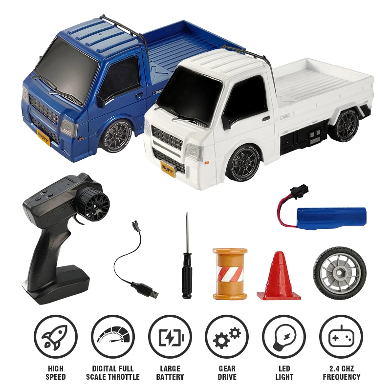 Coche teledirigido RC 4x4 con luces y control remoto para niños - imagen 3