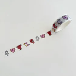 Cinta washi decorativa con perros y delfines, estilo coreano