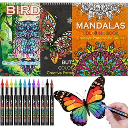 Libros para colorear con marcadores acrílicos antiestrés relajantes