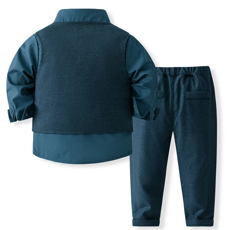Conjunto bebé niño Gentieman primavera-otoño con chaleco y corbata - imagen 5