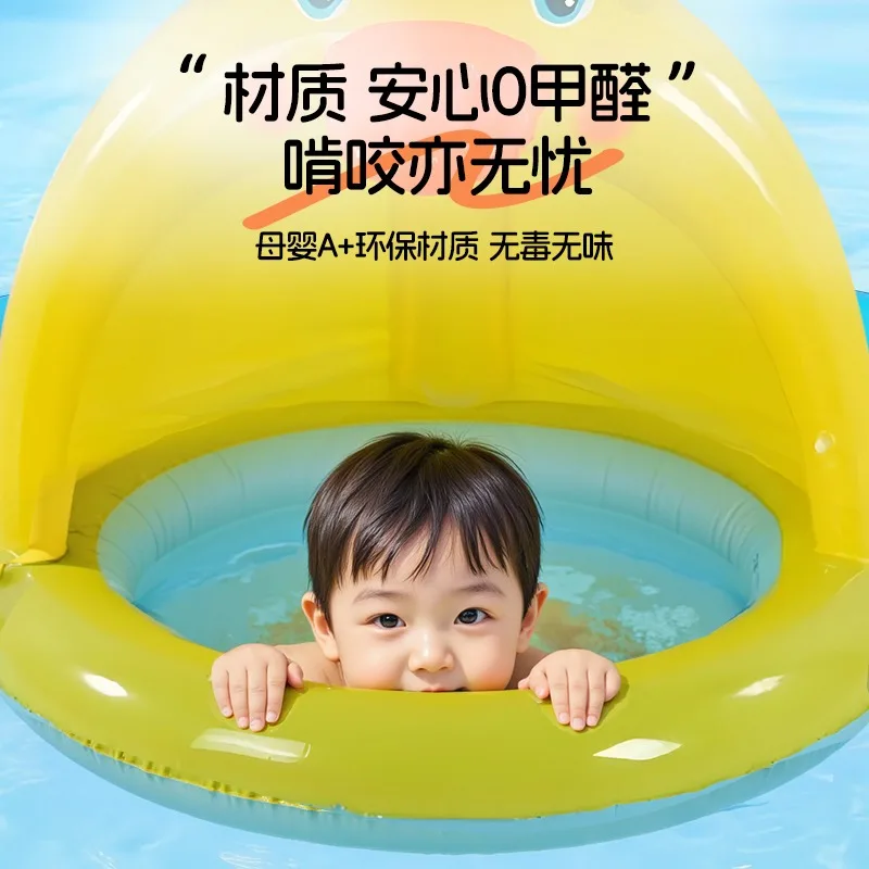 Piscina inflable de pato amarillo para baño de bebé en casa - imagen 4