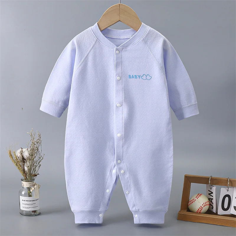 Traje de gateo algodón bebé con botones - imagen 2