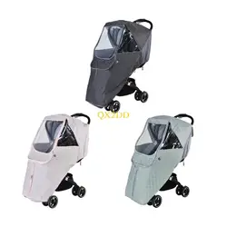 Funda transparente para cochecito contra el viento, universal