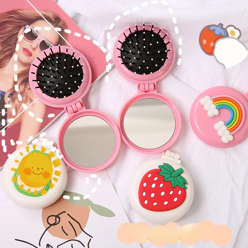 Peine portátil diseño fruta kawaii