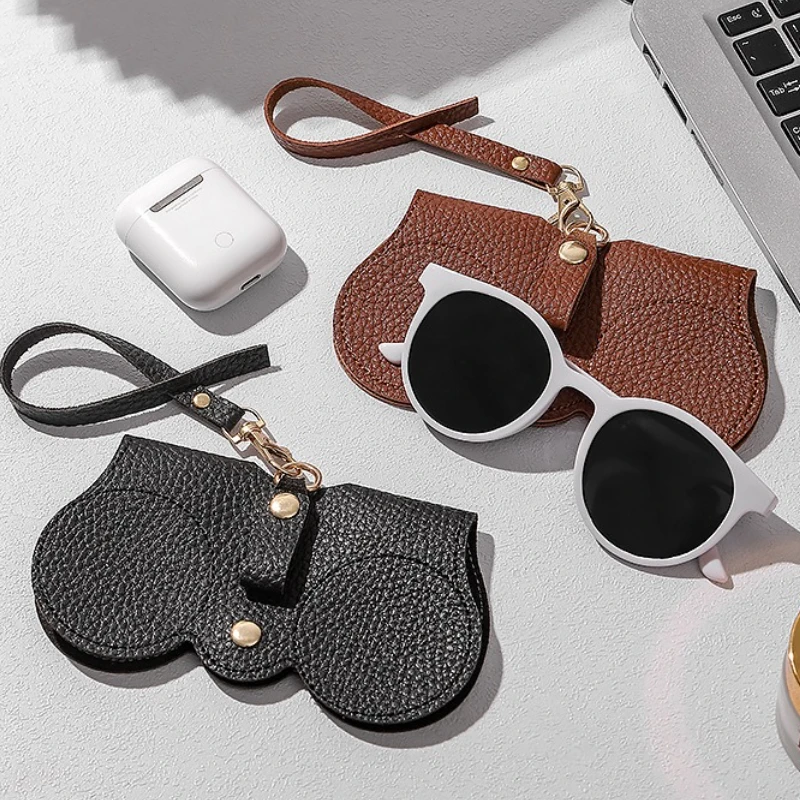 Estuche para gafas PU con cierre a presión antiarañazos - imagen 4