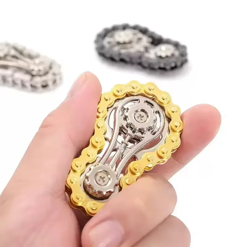 Juguete antiestrés Piñón giroscópico de metal para la yema del dedo - imagen 5