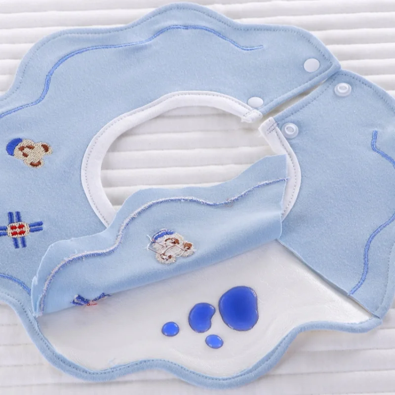 Baberos impermeables de algodón para bebés antivómitos recién nacidos - imagen 2