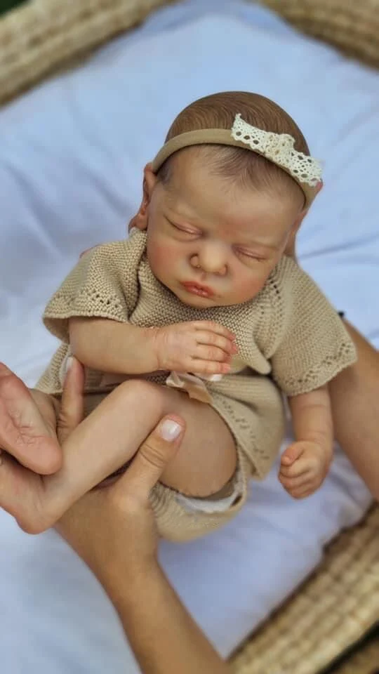 NPK Muñeca Reborn bebé realista tacto suave piel 3D - imagen 2
