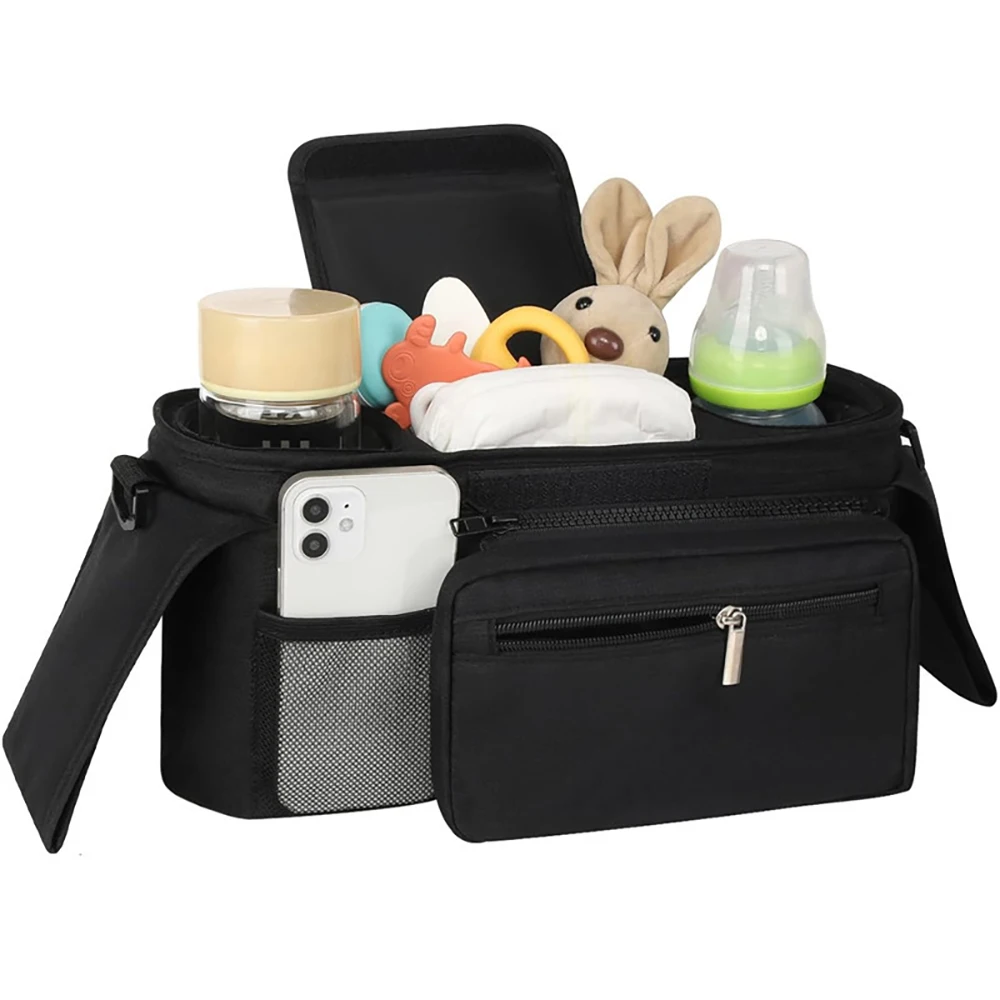 Bolsa de pañales impermeable para carrito con correa desmontable - imagen 3