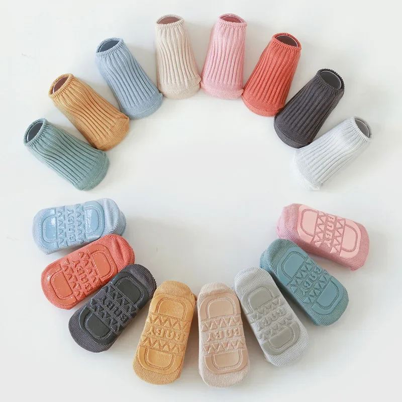 Calcetines antideslizantes de algodón tubo corto para bebé en otoño - imagen 4