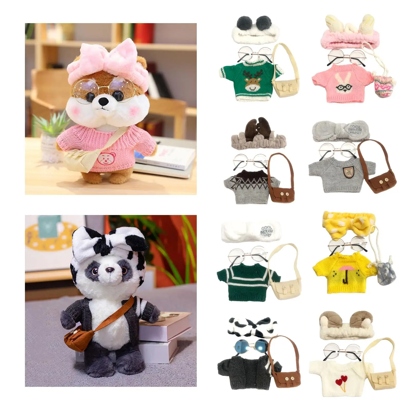 Opciones de combinación de los conjuntos para peluches