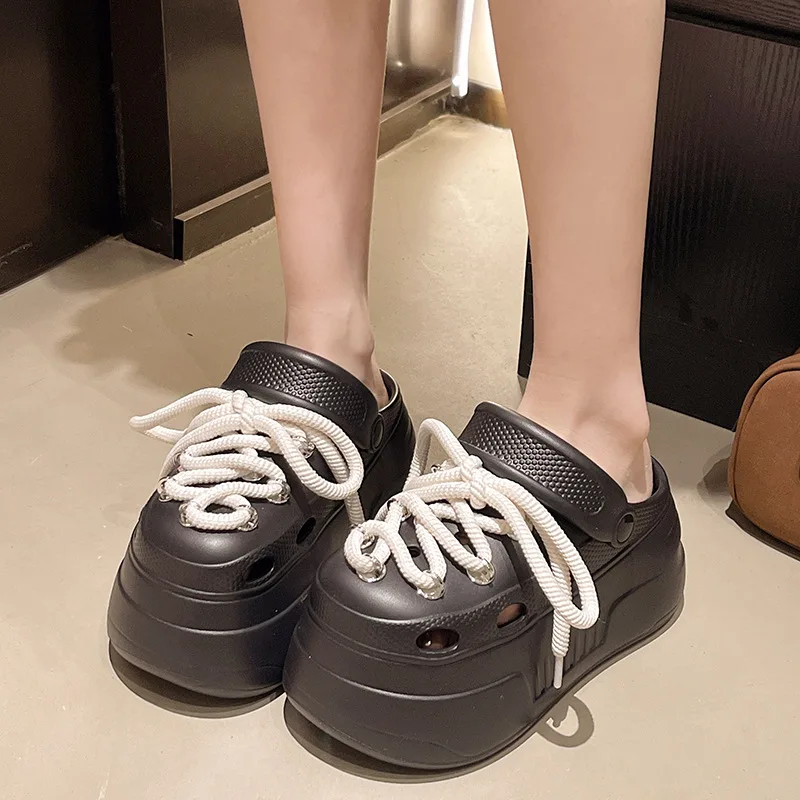 Zapatillas de plataforma con cordones y suela gruesa - imagen 5