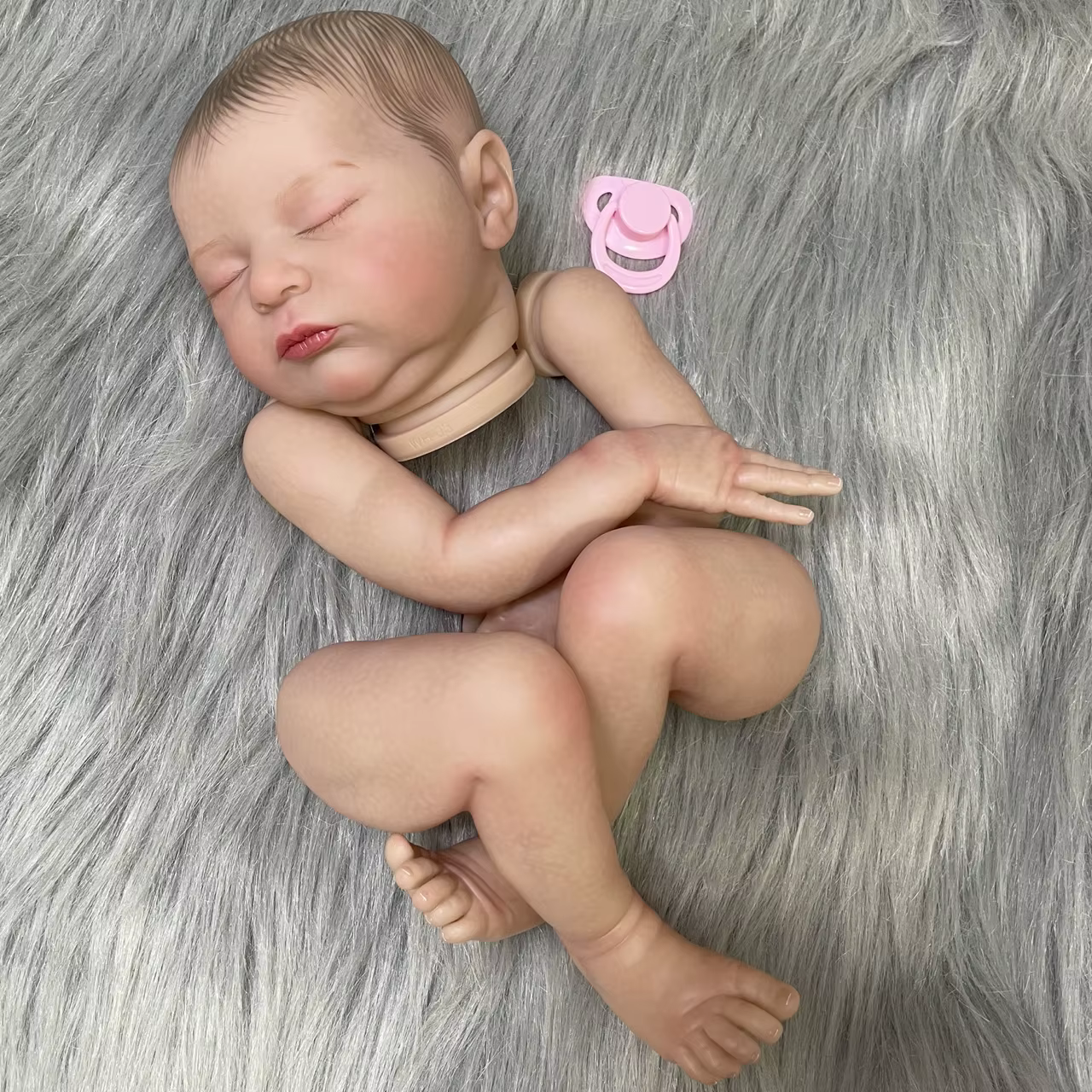 Laura muñeca realista pintada a mano – Kit cuerpo tela - imagen 3