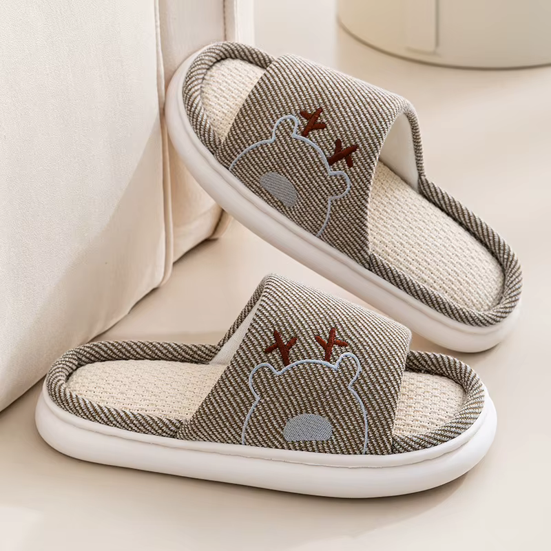 Zapatillas de lino y algodón antideslizantes para bebé - imagen 2