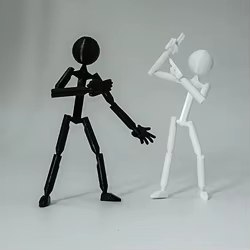 Muñeco robot articulado impreso en 3D, ensamblable