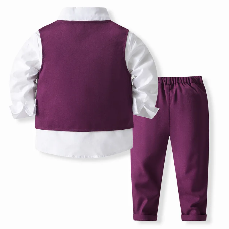 Conjunto de bebé niño con chaleco y corbata para otoño - imagen 2