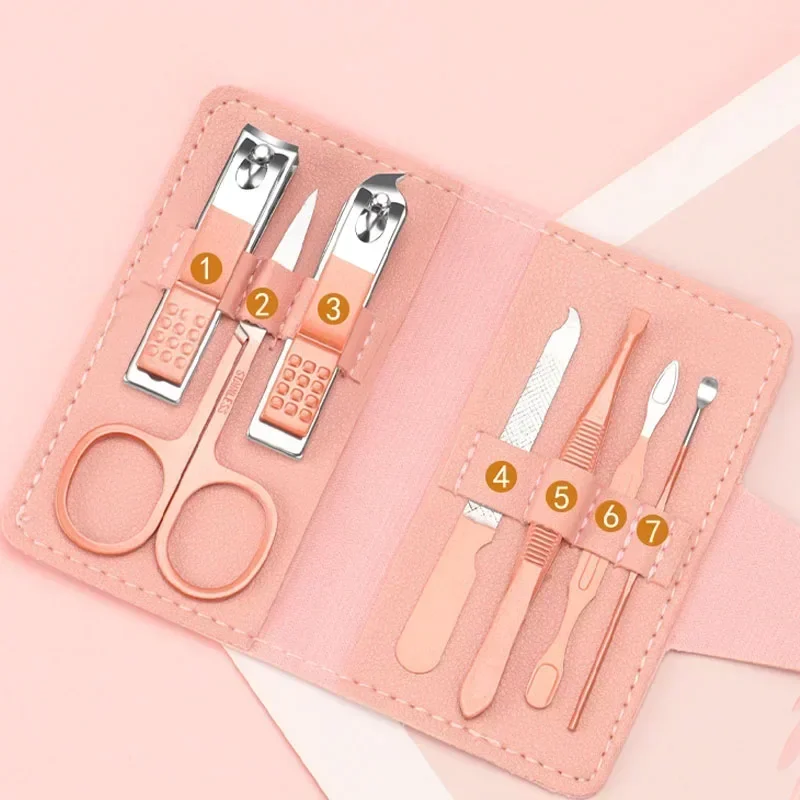 Set cortaúñas bebé con tijeras y pinzas en estuche acolchado - imagen 5