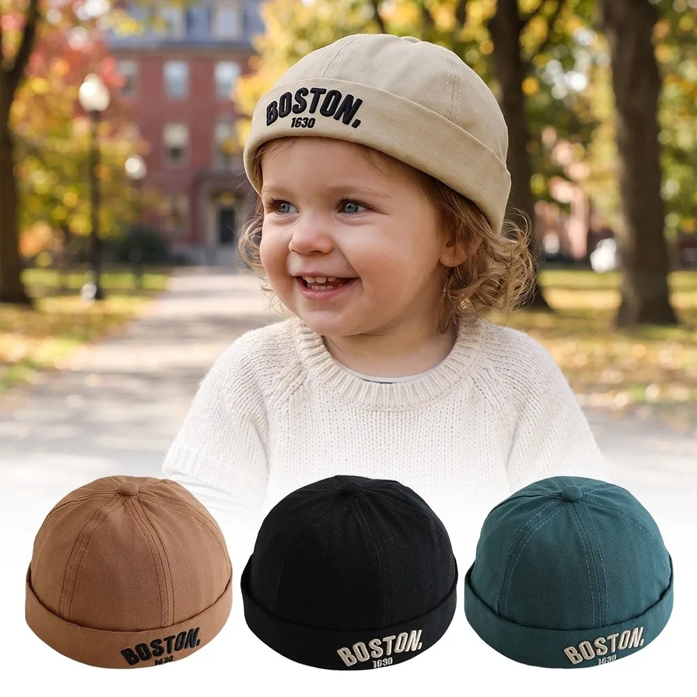 Gorra cubeta de algodón transpirable sin visera con letras bordadas - imagen 4