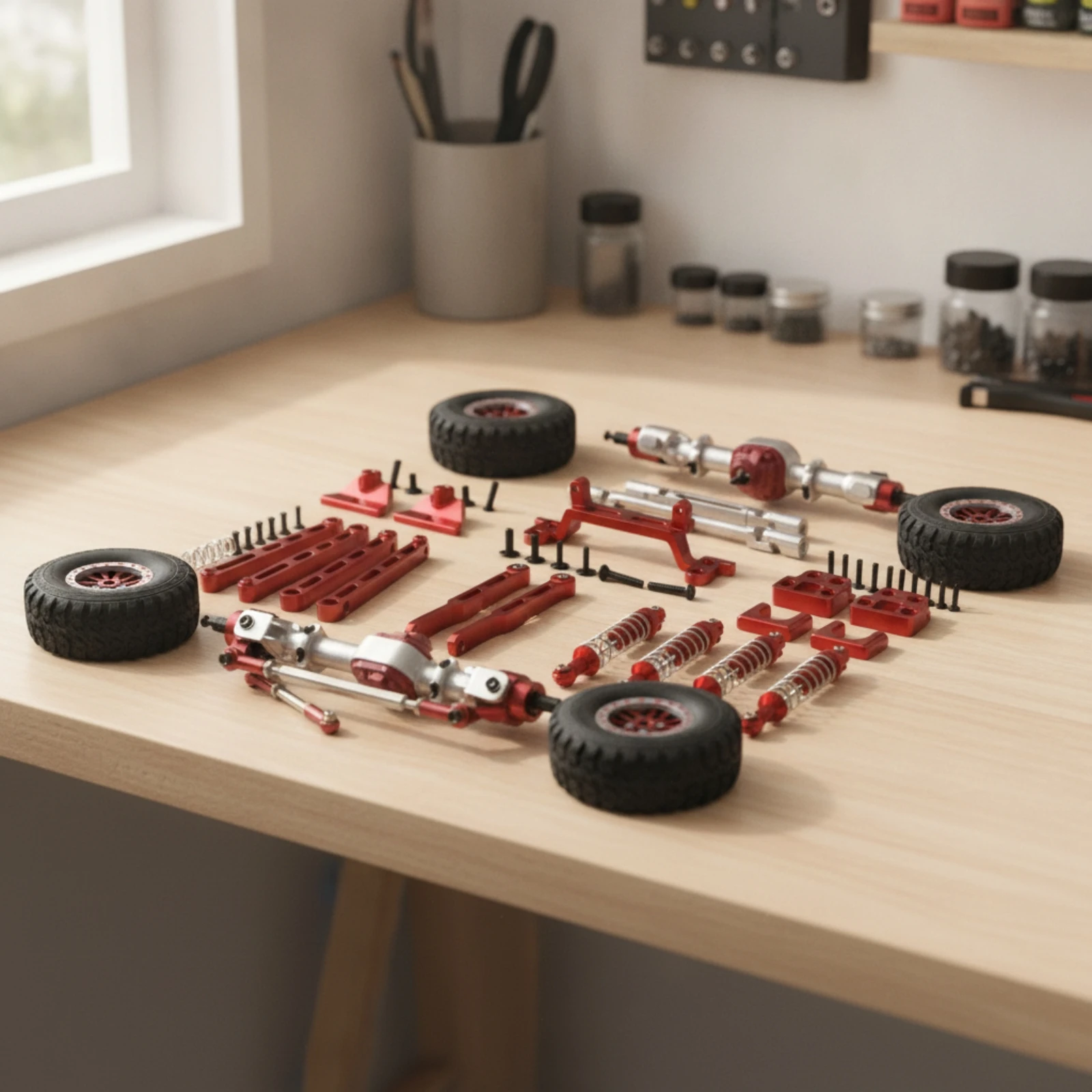 Coche RC: kit de mejora metálico con amortiguador trasero - imagen 5