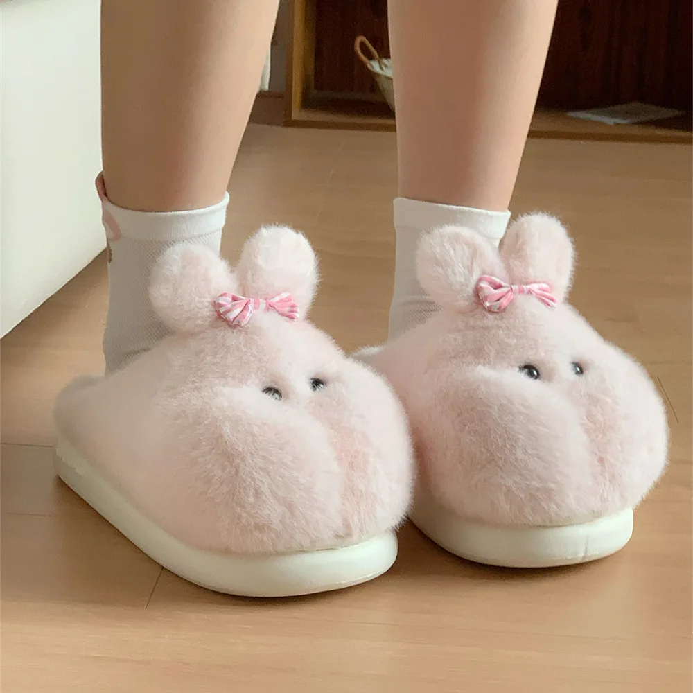 Pantuflas de algodón con diseño conejo para niña – Suaves